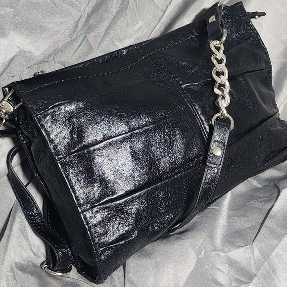The SAK Black Leather Small Crossbody with Adjustable Straps Excellent Condition - Picture 1 of 8